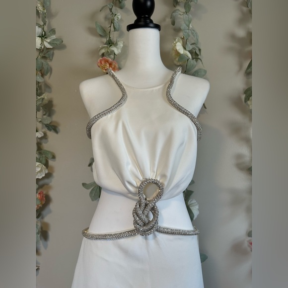 PATBO Rhinestone Trim Cut-Out Dress - Picture 13 of 16